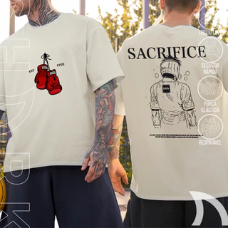 Camiseta Basica e OVERSIZED Hajime no Ippo Makunouchi Sacrifice The Fighting Anime Unissex
