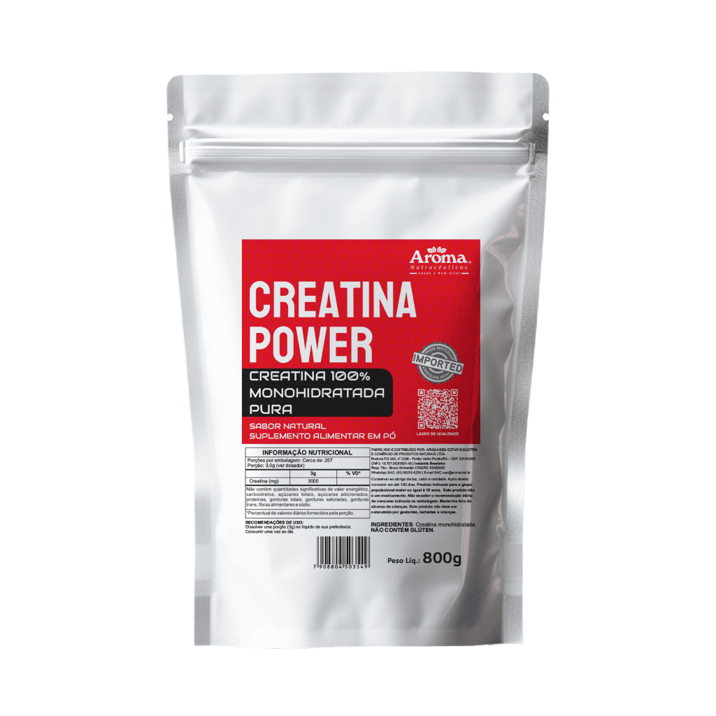 Creatina Power 800g Monohidratada Premium 100% Pura Envio Imediato ...