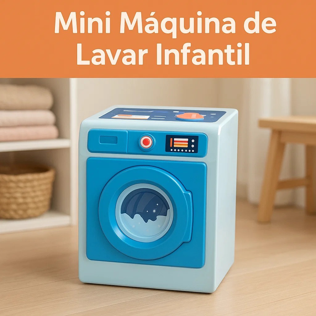 Brinquedo Educativo Interativo Infantil Lava Fácil Mini Máquina de ...