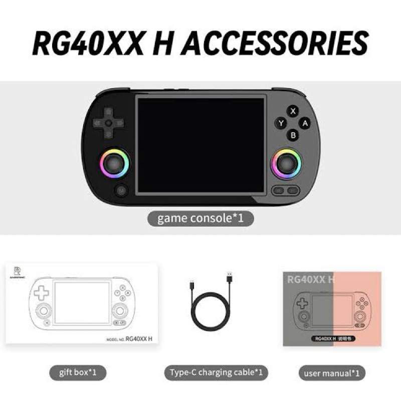 Console Portátil Anbernic RG40XX H com MicroSD recheado de jogos