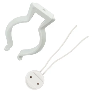Kit 10 Abraçadeira Para Lampada Tubular T8 + 10 Soquete Para Lampada Tubular T8 Fluorescente ou Led