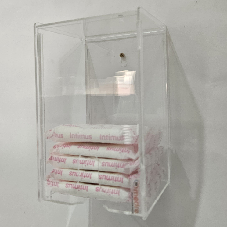 PORTA ABSORVENTE EM ACRÍLICO | SUPORTE PARA ABSORVENTE