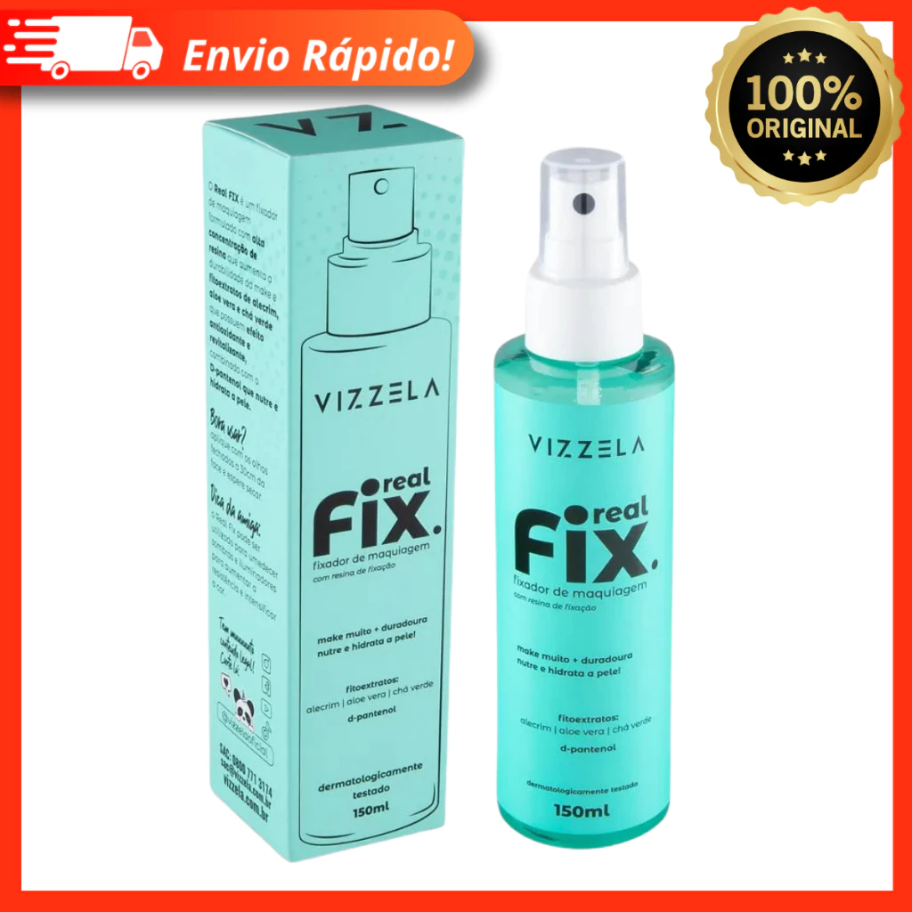 Bruma Fixadora De Maquiagem Real Fix 150ML - Vizzela | Shopee Brasil