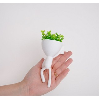 Kit 3 Mini vasos Alpinistas com flor planta artificial vasos cachepot decorativos para sala casa decorar enfeite — foto 4 — Achou Levou Brasil