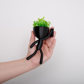Kit 3 Mini vasos Alpinistas com flor planta artificial vasos cachepot decorativos para sala casa decorar enfeite — foto 5 — Achou Levou Brasil