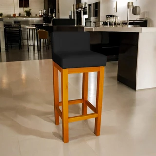 Banqueta Alta Decorativa Mari Com Encosto Para Cozinha Balcão e Bistro em Oferta na Shopee