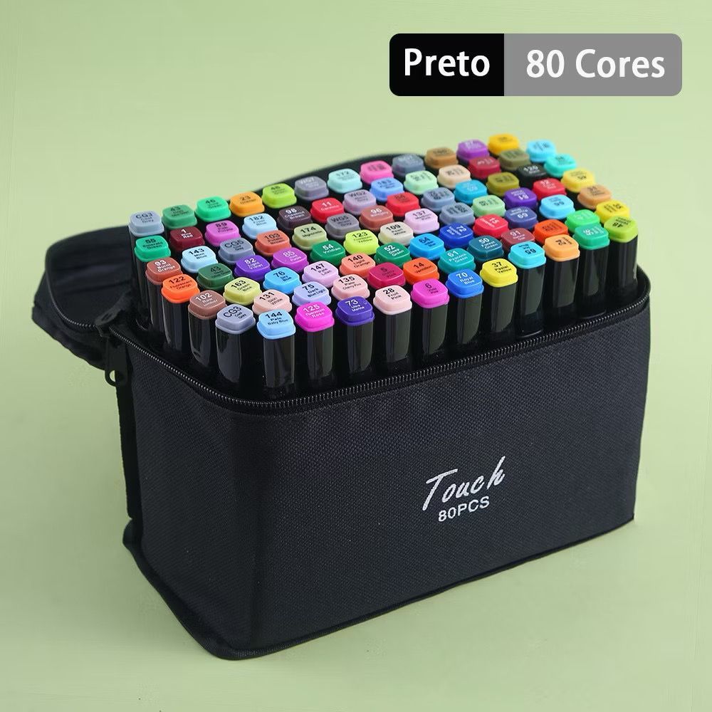 24 a 120 Cores Canetas Ponta Dupla Com Tinta à Base de Álcool para ...