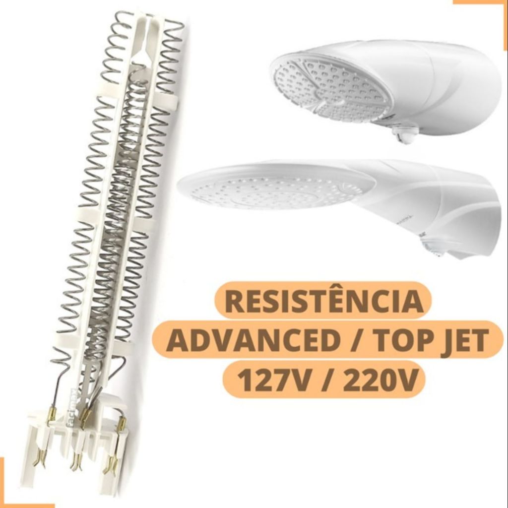Resistência Advanced Top Jet Chuveiro Lorenzetti 220V (7500W) - 127V (5500W)