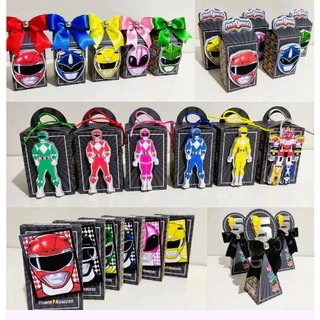 Kit Power Rangers Lembrancinha Personalizada Scrap Festa Caixas Envio em 24h (Envie nome e idade pelo chat)