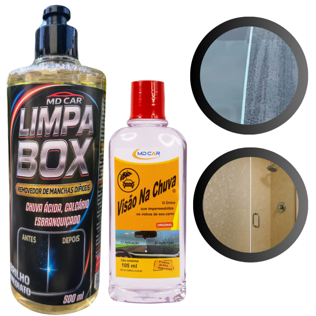 Kit Limpa vidro - Limpa box - Tira grude - Cristalizador de Vidro ...