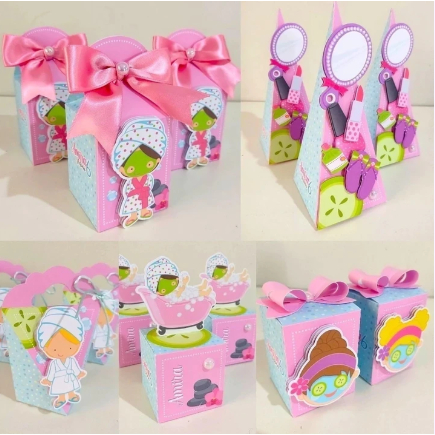 Kit Spa Dia da Beleza Lembrancinha Personalizada Scrap Festa Caixas ...