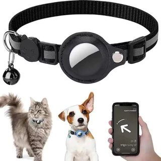Coleira Pet Gato Nylon Refletiva P/ Rastreador Airtag Guizo