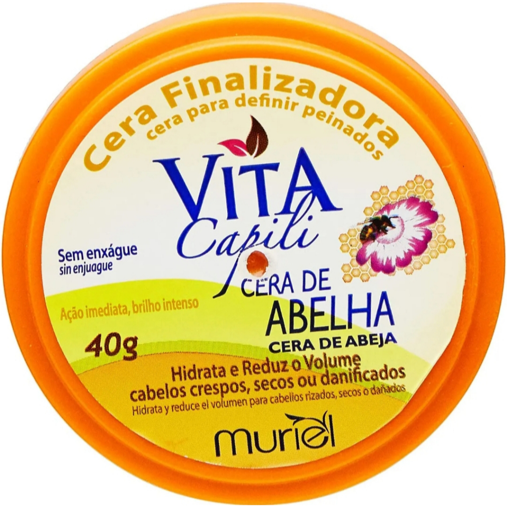 Cera Finalizadora Para Cabelos Vita Capili Cera de Abelha 40g | Shopee ...