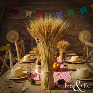 400 Hastes De Trigo Seco Para Decoração Festa Junina Arraiá Enfeites Artigos Mesa Arranjo Elegante