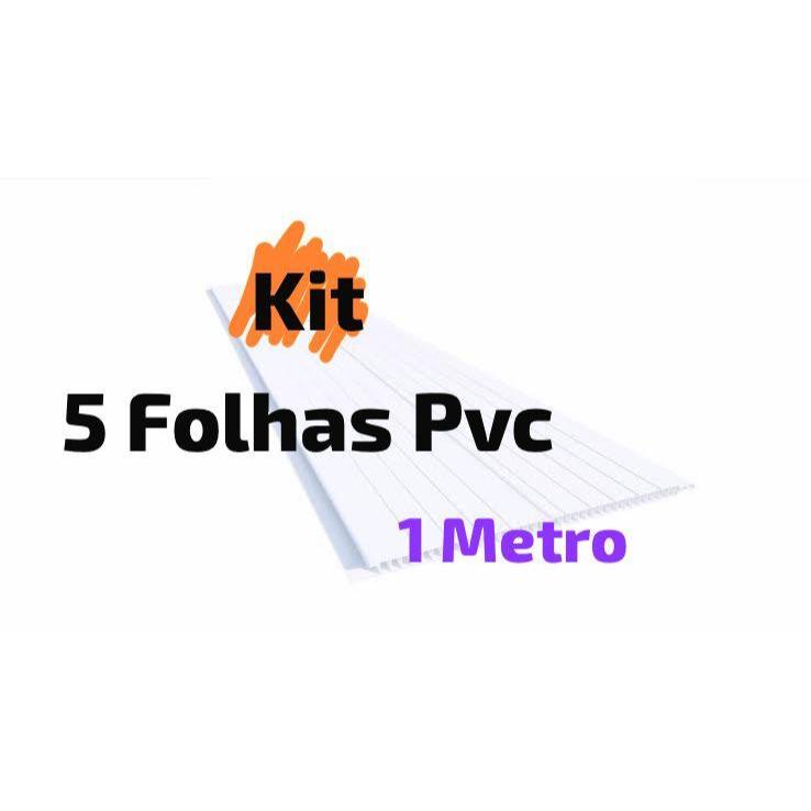 Forro Pvc Branco 1 Metro Real Pvc 5 Folhas | Shopee Brasil