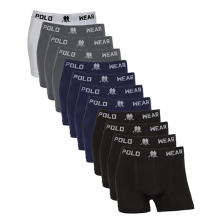 Kit 12 Cuecas Boxer Polo Wear Microfibra Sem Costura Masculinas Cueca Box Adulto Confortável Sortido