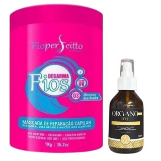 Máscara Desarma Fios 3 Min + Óleo De Gergelim 100ml Para Queda e Crescimento