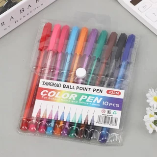 Kit 6/12 Cores Canetas Ball Point Pen 432mm Color Pen Ponta 1.0mm/Papelaria-Escrita-Caneta-Material em Oferta na Shopee