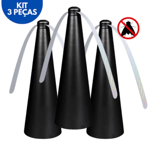 Kit 3 Ventiladores Repelente Espanta Mosquitos Insetos Para Mesa Externa Refeição Silencioso