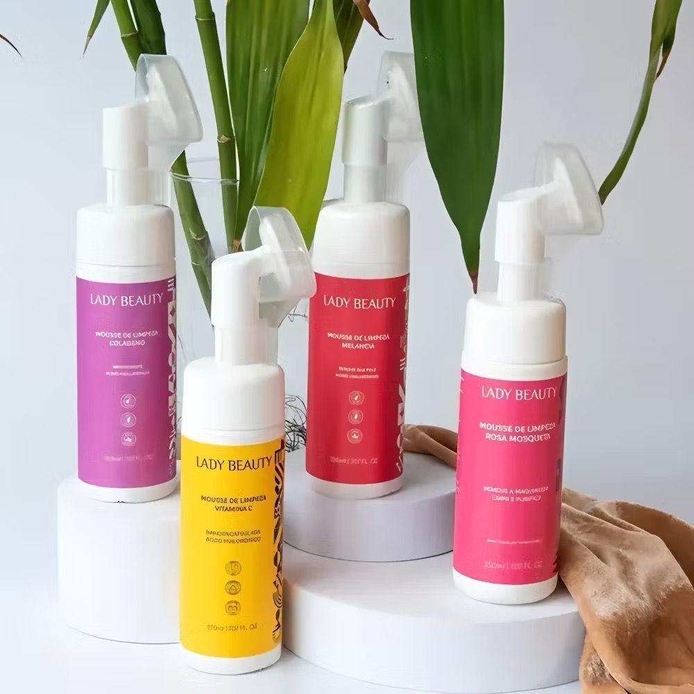 Mousse de Limpeza Facial Melancia/COLAGENO/VITAMINA C Lady Beauty