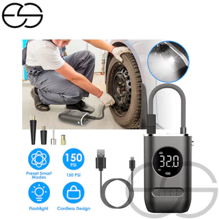 Mini Compressor de Ar Bomba De Ar Portatil Recarregavél Digital USB Calibrador Pneu ES