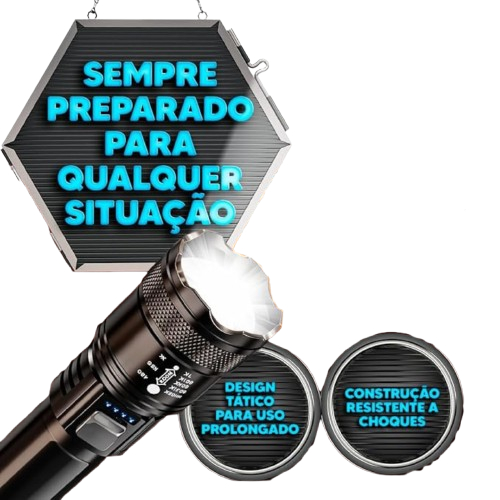 Lanterna Tática Recarregável Onex Lan 7059 LED P50 1200 Lúmens