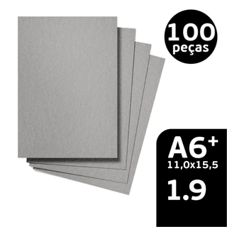 100 Peças Papelão Cinza Holler 1.9mm A6+(11x15,5)
