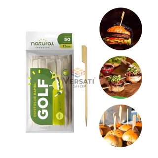 Espeto Bambú Golf Petiscos Lanches 15cm - 1.000 Unidades