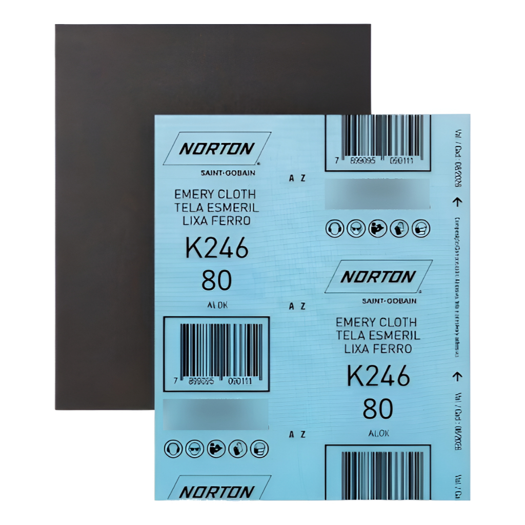 Lixa Norton K246 Ferro Metal Aço Grão 80 Ao 220 C/ 10 Folhas | Shopee ...