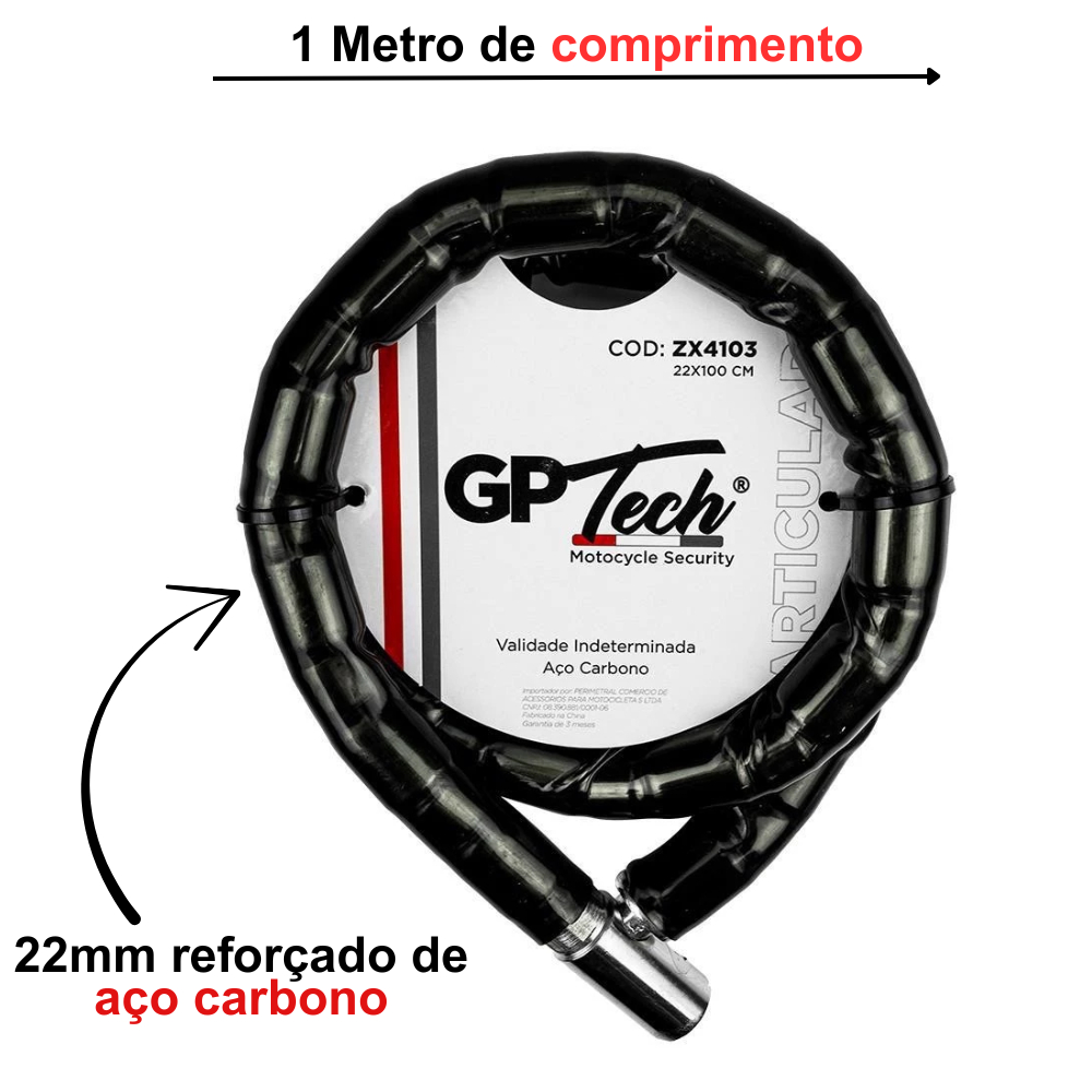 Trava GP TECH Articulada 22X100 CM ZX4103 1.00METRO AÇO CARBONO em