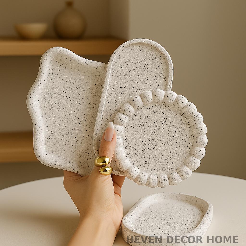 Kit 3 Bandejas Enfeite devorativo Porta Objetos e Joias, Resistente Minimalista Sofisticado