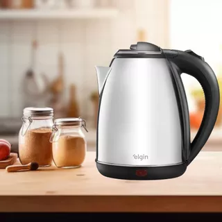 Chaleira elétrica automática 110 127 Jarra 2L portátil inox sem fio rápida Elgin bule eletrico