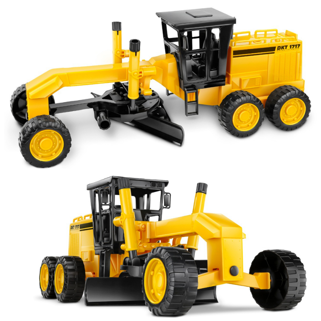 Trator Patrol Motoniveladora 40cm Veículo Maquina Miniatura Infantil - Roma Brinquedos De Menino