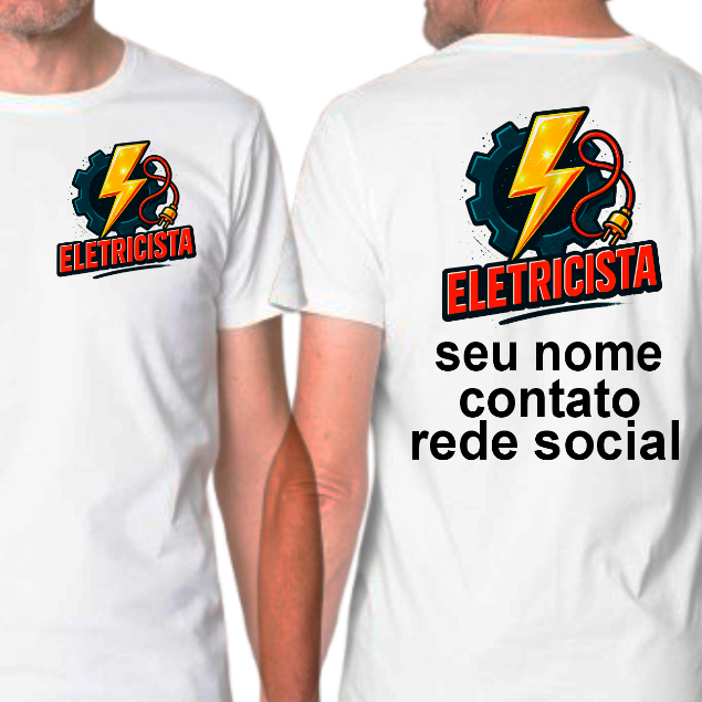 Profissão Eletricista Camiseta Personalizada | Uniforme Profissional ...