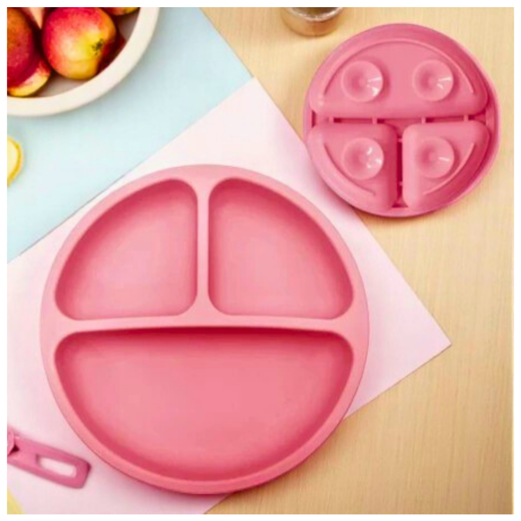 Pratinho de Silicone infantil Com Ventosa Macio Lançamento Prato de ...