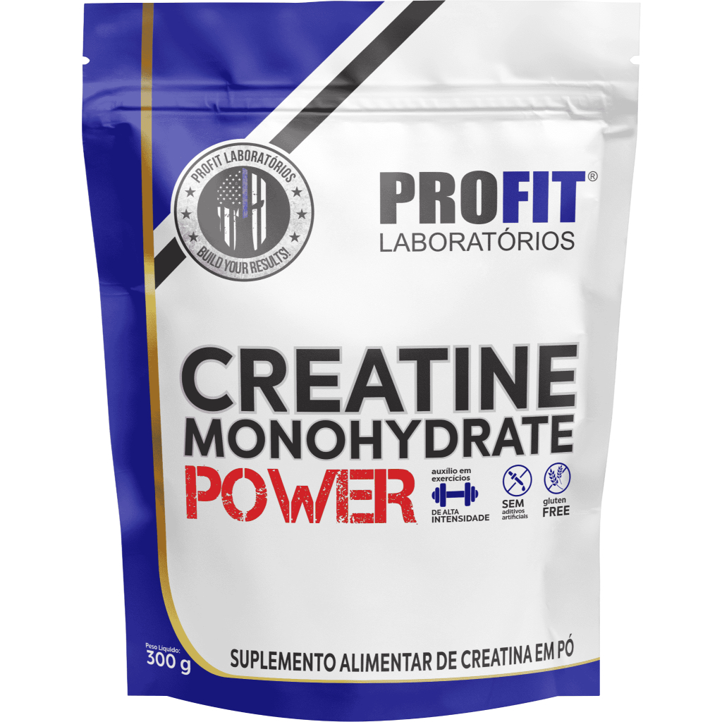 Creatina Monohidratada Power 300g Refil Profit Sabor Natural | Shopee ...