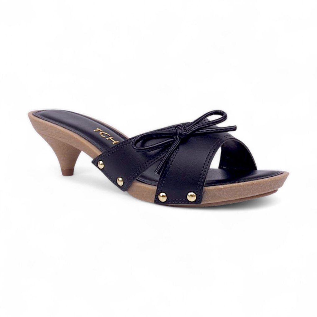 Tamanco Tchocco Salto Baixo Detalhe Laço | Shopee Brasil