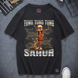 CAMISETA TUNG TUNG TUNG SAHUR MEME ITALIANO ITALIAN BRAINROT UNISSEX ALGODÃO premium
