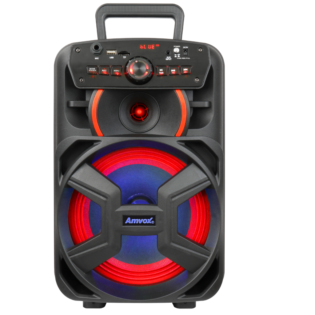 Caixa de Som Amplificada Amvox ACA 221 Gigante II Alto Falante 8 polegadas 200W Bluetooth Bivolt