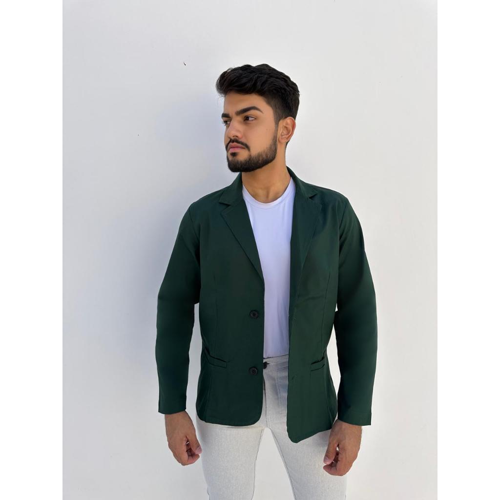 Blazer masculino Slim Blazer com Elastano Jaqueta esporte fino