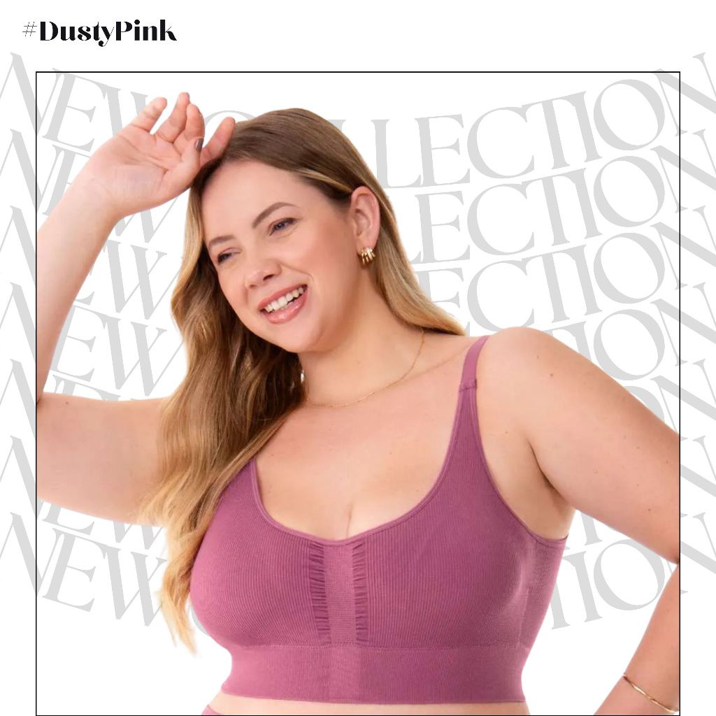 Sutiã Comfort Plus Size Reforçado Sem Costura Com Bojo Removível