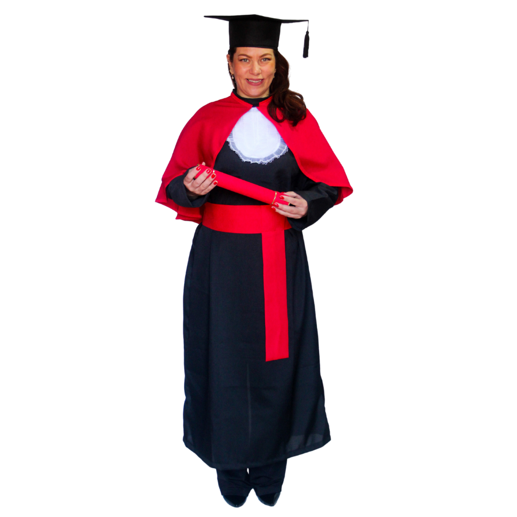 Beca de Formatura com Pelerine para Adulto completa com Babados, Capelo ...