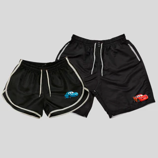 Conjunto Mozão Namorados Shorts Casais Mcqueen & Sally Bermudas de Casal
