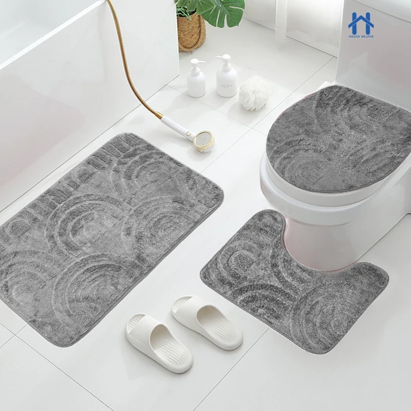 Kit 3 Tapetes para Banheiro Antiderrapante