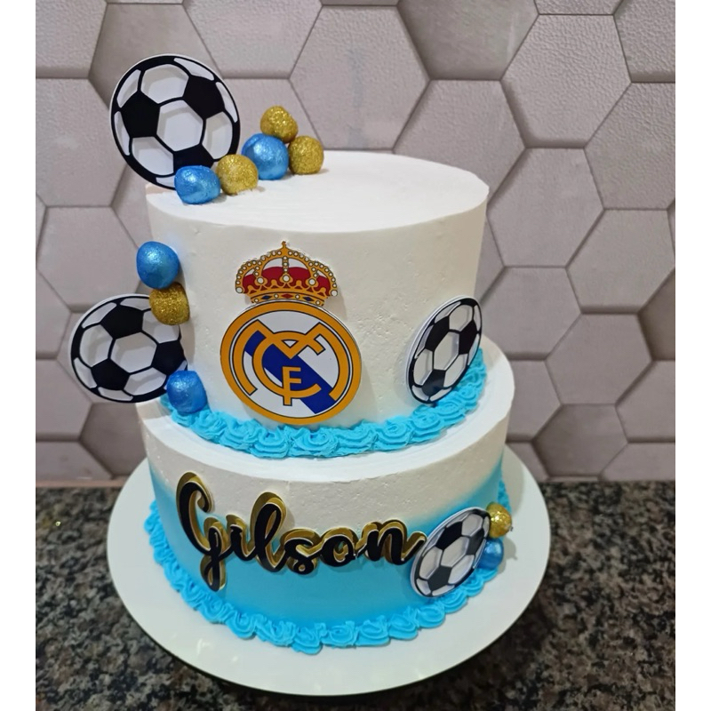 Topo de Bolo - Real Madrid | Shopee Brasil