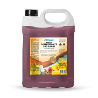 Desinfetante Floral Bouquet Alta Diluição 1:200 Renko Mirax 5L