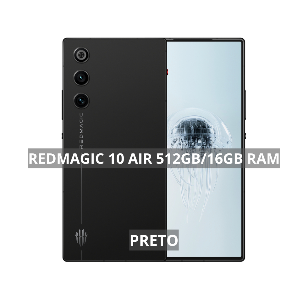 Redmagic 10 AIR 5G, Câmera dupla 50MP, 256GB/512GB + 12GB/16GB RAM