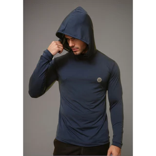 Camisa Térmica Proteção Uv Segunda Pele Com Capuz Masculina