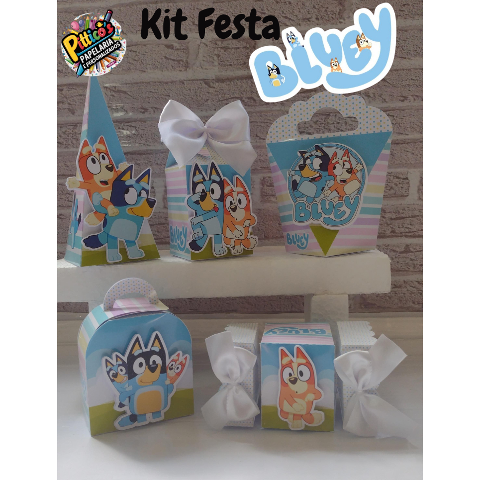 Kit Festa Personalizados BLUEY (menina) - Lembrancinha Caixinha para ...