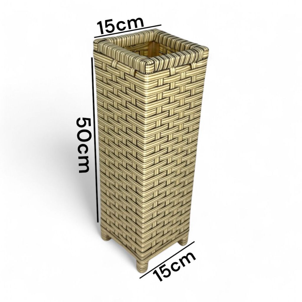 Vaso Torre Para Planta Decorativo de Fita Sintetica Cachepot Grande 50x15cm | Shopee Brasil